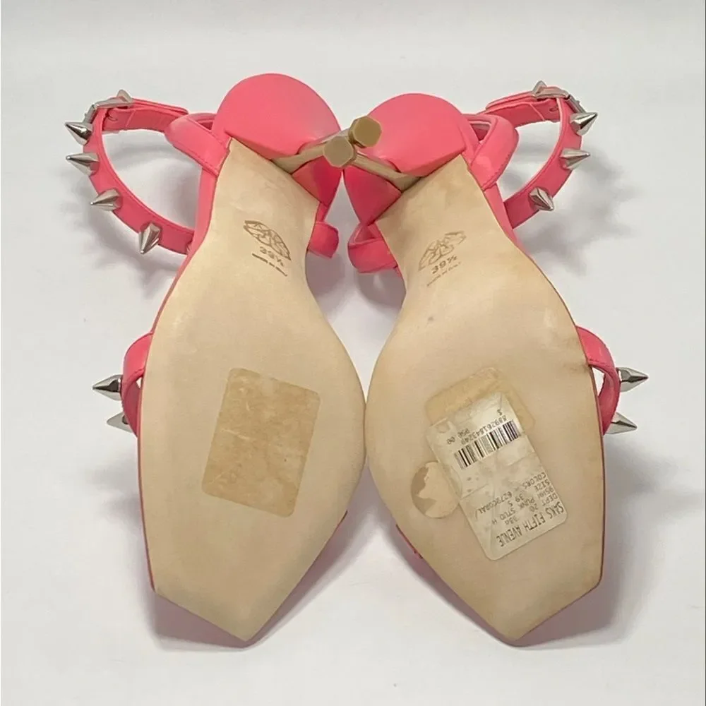 Alexander McQueen Punk Stud Leather Ankle-Strap Sandals size 39.5